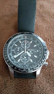 本体美品部類★SEIKO PROSPEX★V172-0AC0★ソーラー腕時計フライトマスターパイロットクロノグラフウォッチ航空計測用円形計算尺★ジャンク