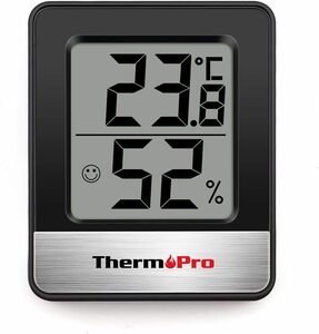 ThermoProサーモプロ 湿度計 温度計 温湿度計デジタル 湿度計室内 大画面 見やすい 顔マーク 壁掛け 卓上スタンド マグ