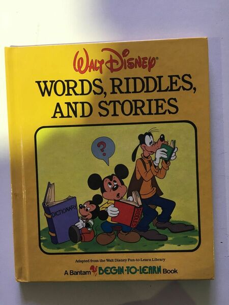 ディズニー　WORDS,RIDDLES,AND STORIES　A Bantam　BEGIN-TO-LEARN BOOK