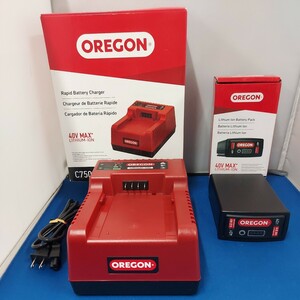 通電 充電 確認済 OREGON/オレゴン ラピットバッテリーチャージャー C750 バッテリーパック 充電式工具 大容量40Vリチウムイオンバッテリー