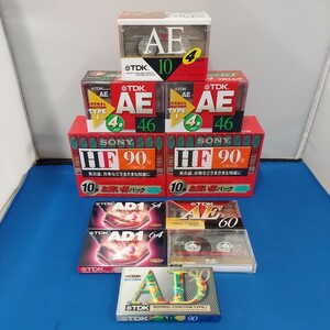 * unopened storage goods * cassette tape 37 point set / together *SONY/ Sony /HF*TDK/AE/AD*90/64/60/54/46/10* normal position * record medium *