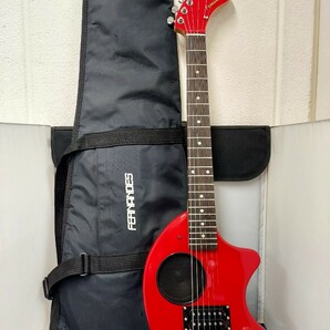 ★美品/動作確認済☆FERNANDES/フェルナンデス☆アンプ スピーカー搭載☆エレキギター ZO‐3 ぞうさん/レッド☆ソフトケース付☆弦楽器★の画像1