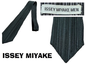 希少イッセイミヤケISSEY MIYAKEプリーツ・ネクタイ★ブラック