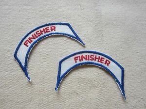 【２枚セット】ビンテージ FINISHER フィニッシャー ワッペン/パッチ 企業 USA 古着 アメリカ アメカジ ワークシャツ 510