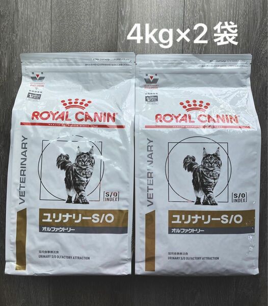 ロイヤルカナン　猫用　ユリナリーS/O オルファクトリー ドライ　4キロ×2袋 新品未開封品