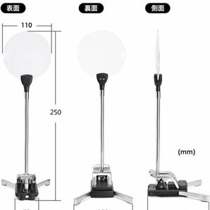 TopYart スタンドルーペ 拡大鏡 LEDライト搭載 クリップ対応 レンズ径11cm 2.5倍/8倍 作業用ルーペ 卓上ルーペ/918の画像2