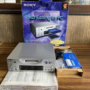 SONY ソニー MD レコーダー MDS-PC1 MINIDISC DECK MDデッキ オーディオ機器 プレーヤー 単体コンポ 音響機器 箱付 取説付 未使用