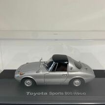 アシェット 国産名車コレクション 1/43 TOYOTA SPORTS 800 1964 トヨタ スポーツ800 シルバー 旧車 ミニカー モデルカー ヨタハチ_画像3