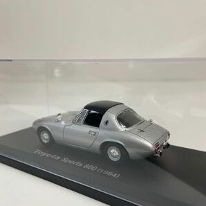 アシェット 国産名車コレクション 1/43 TOYOTA SPORTS 800 1964 トヨタ スポーツ800 シルバー 旧車 ミニカー モデルカー ヨタハチの画像4