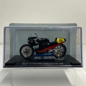 デアゴスティーニ チャンピオンバイクコレクション 1/24 elf-3 HONDA Ron Haslam #5 1986 ホンダ エルフ ロンハスラム ミニカー