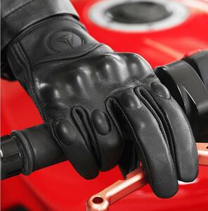 最安値　送料無料　MOTOWOLF バイクグローブ サイクリンググローブ 革手袋 レザー 新品 ブラック　Lサイズ .