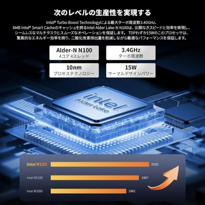 ミニPC第12世代インテルAlder Lake N100 Windows11 CHUWI LarkBox X2023 DDR5 12GB+512GB Mini PC 4コア/4スレッド 最大3.4の画像3