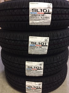 ブリヂストン製　155/65R14　SL101　セイバーリング　4本セット　送料無料　消費税込