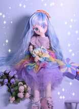 ＊イラスト付き DDH-01番 カスタムヘッド SW肌 セミホワイト肌 ソフビ盛り 碁石アイ2組 MDD DD 虹色あめ玉館 VOLKS メイクカスタム DOLL_画像10