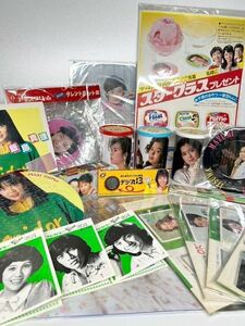  idol goods rare Showa Retro Fuji color Star glass digital clock Yamaguchi Momoe Okada Nana Noguchi Goro west article preeminence . ultra rare 