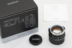 極美品 コシナ フォクトレンダー Voigtlander NOKTON classic 40mm F1.4 SC VM