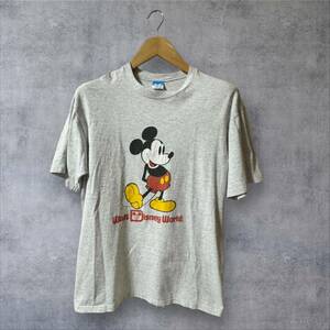 ミッキーマウス　Tシャツ 90s ビンテージ 古着 グレー 