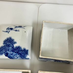 （Y-277） 保管品  白磁 四段重 和食器陶磁器 高27cm重蓋含む 作者不明の画像3