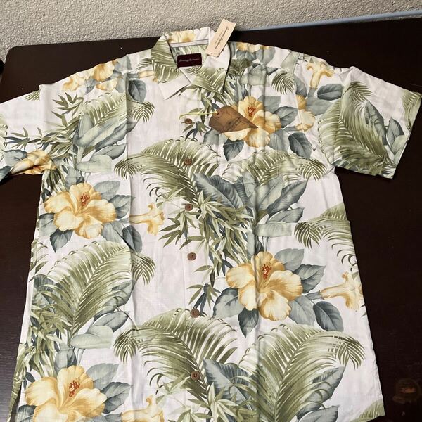 新品TOMMY BAHAMA トミーバハマ シルクアロハシャツ 34637 USAサイズS co