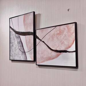 Art hand Auction Abstract print art set of 2 wall hanging art contemporary art painting picture modern Nordic model room display item inspection: Cassina BoConcept, Artwork, Painting, others