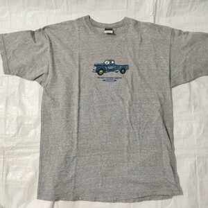 90's oldnavy old navy OLD NAVY オールドネイビー クルーネック　トラック　グラフィック　Tシャツ グレー　grey usa アメリカ製　L　