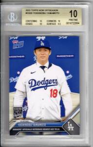 2023 TOPPS NOW OFFSEASON OS25 YOSHINOBU YAMAMOTO 山本由伸 BGS10 ドジャース 移籍 入団会見 RC FA