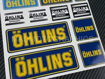 送料無料 OHLINS shock オーリンズ ステッカー シール デカール 21枚セット_画像3