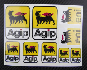 Agip Eni アジップ エニ ステッカー シール デカール 12x16cm セット 送料無料