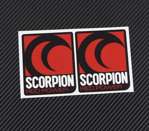 SCORPION スコーピオン ステッカー デカール シール 2枚セット 60mm