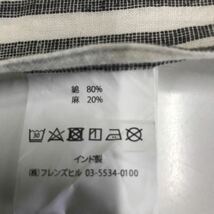 新品　前掛け　ギャルソン　ストライプ　綿　麻混クリックポスト185円_画像8