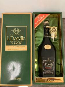 L.Dorville ドービルナポレオン PURE GRAPE BRANDY V.S.O.N ブランデー 700ml 40度 大砲替え栓&箱付 未開栓 液面低下等の可能性有 現状渡し