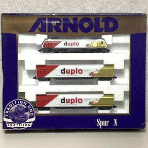 ☆ARNOLD/アーノルド　Nゲージ　Spur N　0368　列車＆貨車　duplo　外国車両　3両セット 