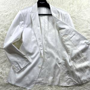  ultimate beautiful goods rare [XL] Dolce & Gabbana DOLCE&GABBANA Dolce&Gabbana tailored jacket suit MARTINI lustre feeling satin DG lining white 