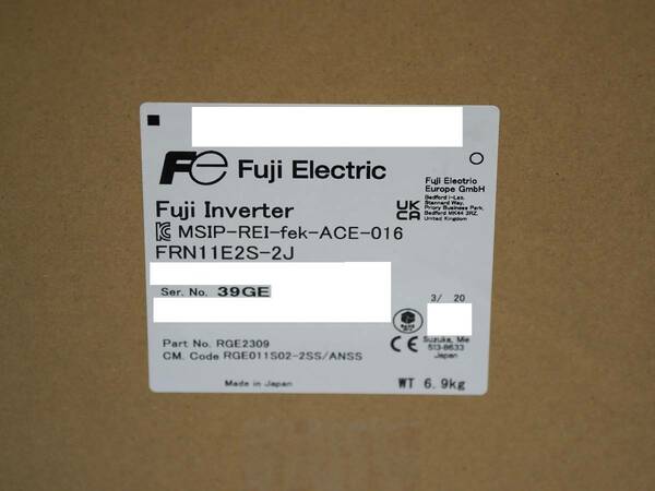 2023年製・新品・FRN11E2S-2J・国内正規品・送料無料・富士電機 インバータ