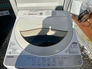 ZZ0188-1【お買得！】【動作確認済】東芝 TOSHIBA 全自動洗濯機 洗濯機 AW-5G3 5.0kg 白 100V 2016年製 パワフル浸透洗浄 引取可 横浜