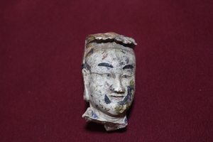 古代陶俑　頭部分　中国