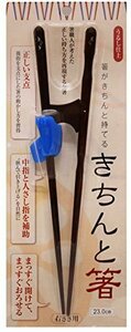 【タイムセール】 矯正箸 右利き きちんと箸 箸がきちんと持てる ブルー おとな用 約23×2．5×4．5ｃｍ 約23ｃｍ イシ