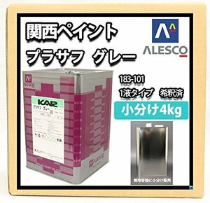 送料無料！ 塗料 自動車用ウレタン塗料 カンペ １液プラサフ（希釈済）グレー 【関西ペイント 4ｋｇ】 ウレタン サフェーサー