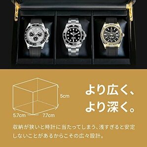 【おすすめ】 ネロ 3本収納 木製 ケース ブラック IGIMI（イギミ） ウォッチボックス 窓付き 腕時計収納 レガーロの画像7