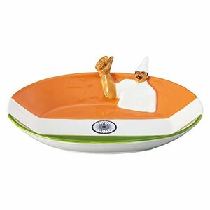 【現品限り】 カレー皿 皿 おもしろ食器 SAN3589 オレンジ インドおじさん 約24×18×6ｃｍ
