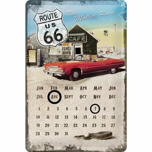 即決価格★ Rｏａｄ アメリカン雑貨 インテリア SIGN Kａｌｅｎｄｅｒ／TIN ブリキ看板 ルート66 Mｏｔｈｅｒ Rｏ