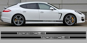 PORSCHE Porsche サイド デカール スTryプ グレー