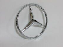 Mercedes Benz メルセデス ベンツ リア トランク エンブレム メッキ シルバー 85mm_画像3
