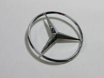 Mercedes Benz メルセデス ベンツ リア トランク エンブレム メッキ シルバー 85mm_画像2