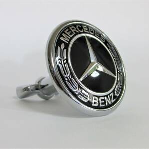 Mercedes Benz メルセデス ベンツ ブラック ボンネット バッチ エンブレム 45mmの画像1
