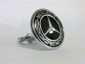 Mercedes Benz メルセデス ベンツ ブラック ボンネット バッチ エンブレム 45mm