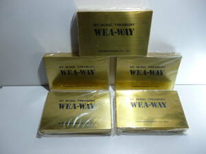 ★未使用★5個/非売品★メタル カセットケース★WARNER PIONEER 10TH YEAR MY MUSIC TREASURY WEA-WAY/カセットテープケース★ゴールド