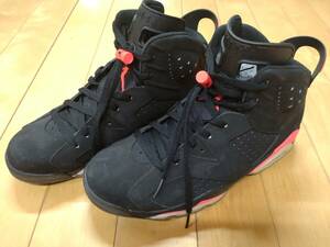 ナイキ　エアジョーダン６レトロ　AIR JORDAN 6 RETRO　インフラレッド　INFRARED BLACK　 384664-023　サイズUS10ハーフ