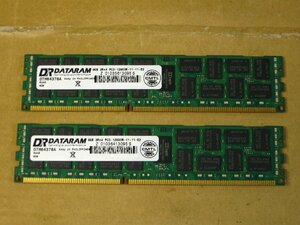 ▽DATARAM DTM64378A PC3-12800R DDR3-1600 16GB(8GB*2) 中古 ECC Registered 2