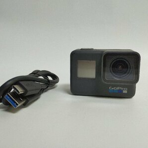 ♪GoPro HERO6 BLACK CHDHX-601-FW 本体+ケーブルのみ ウェアラブルカメラ アクションカメラ 動作確認済・中古♪の画像1